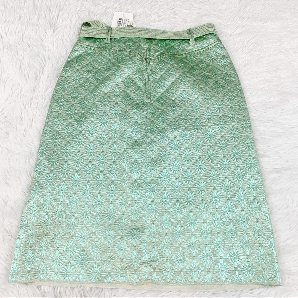 Just In Case New women belted jacquard Skirt knee‎ length